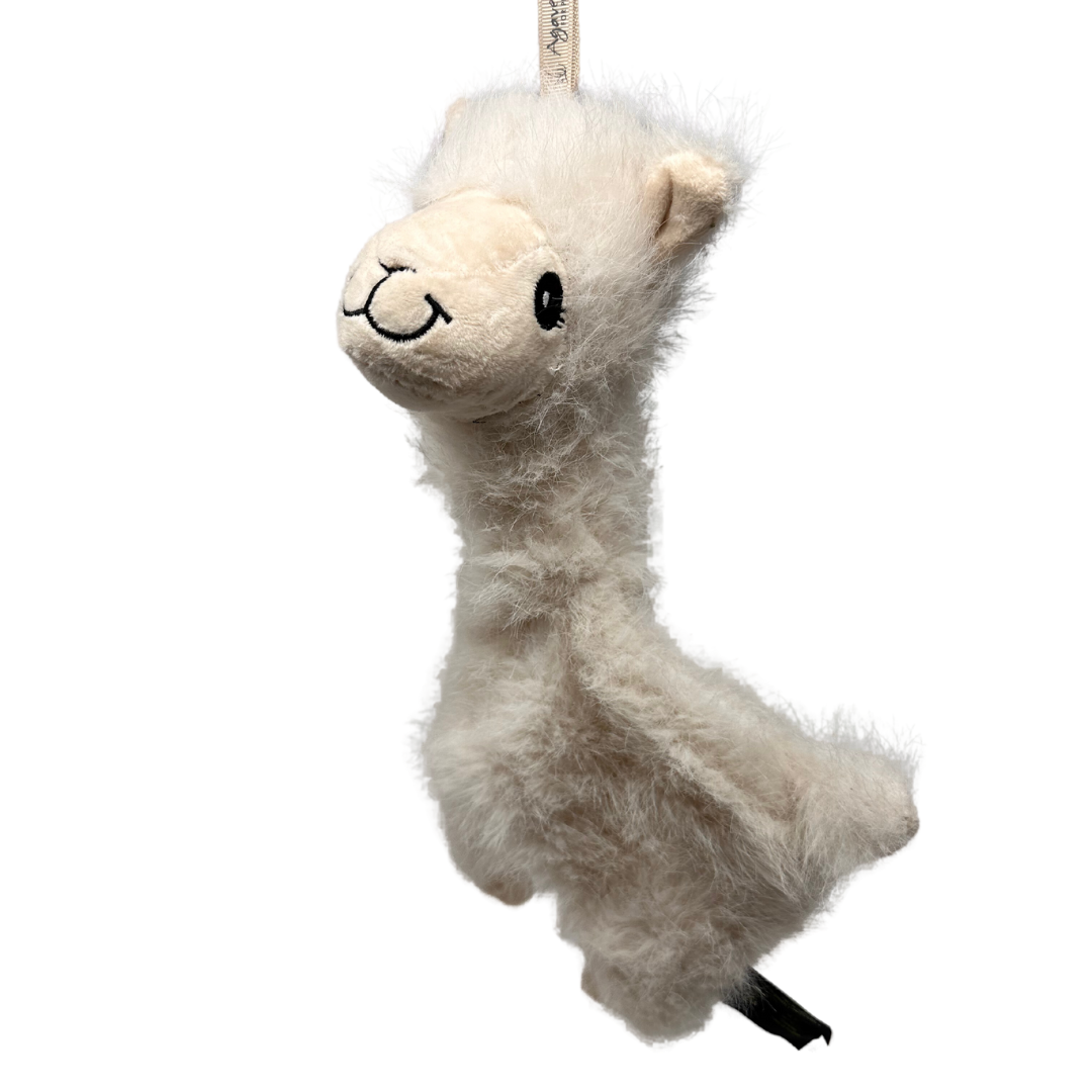 agave pet toy - alpaca toy white