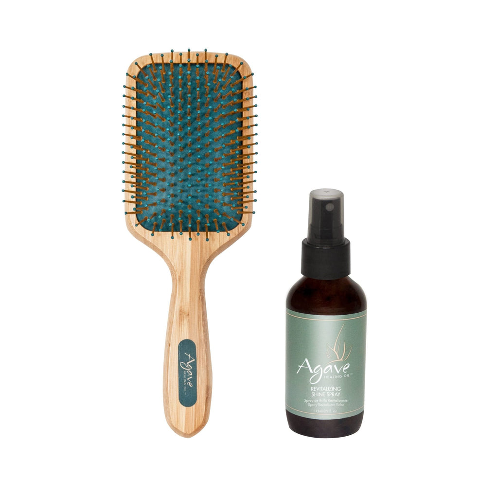 Agave's Bamboo Brush with Revitalizing 3.9 ounce spray bottle