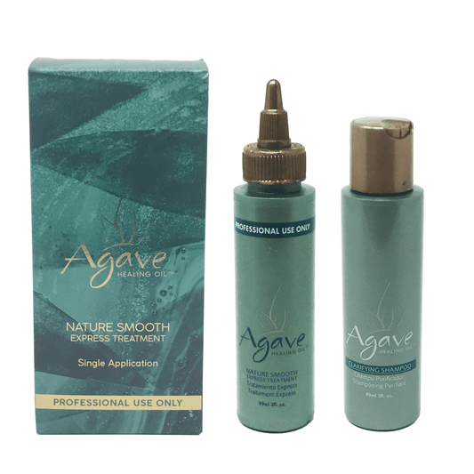 Agave Nature Smooth Kit Express treatment 3 ounces tube & Clarifying Shampoo 3 ounces tube